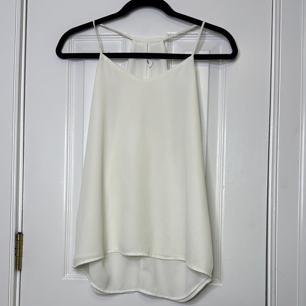 Express Cream Asymmetrical Sleeveless Camisole